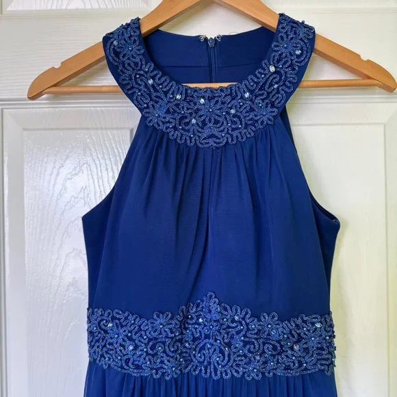 Women's One by Eight Royal Blue Halter Gown US Size 4 - Picture 14 of 15
